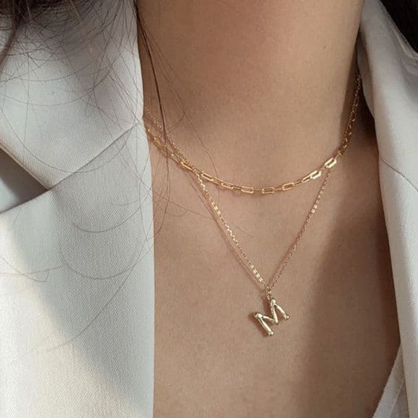 ネックレスチェーン 金色長方形チェーンネックレス上品な輝き