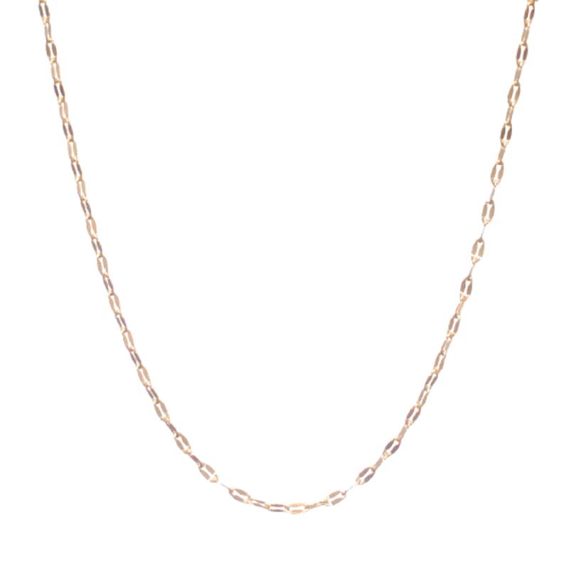 ネックレスチェーン 金色小判型チェーンネックレス繊細輝き