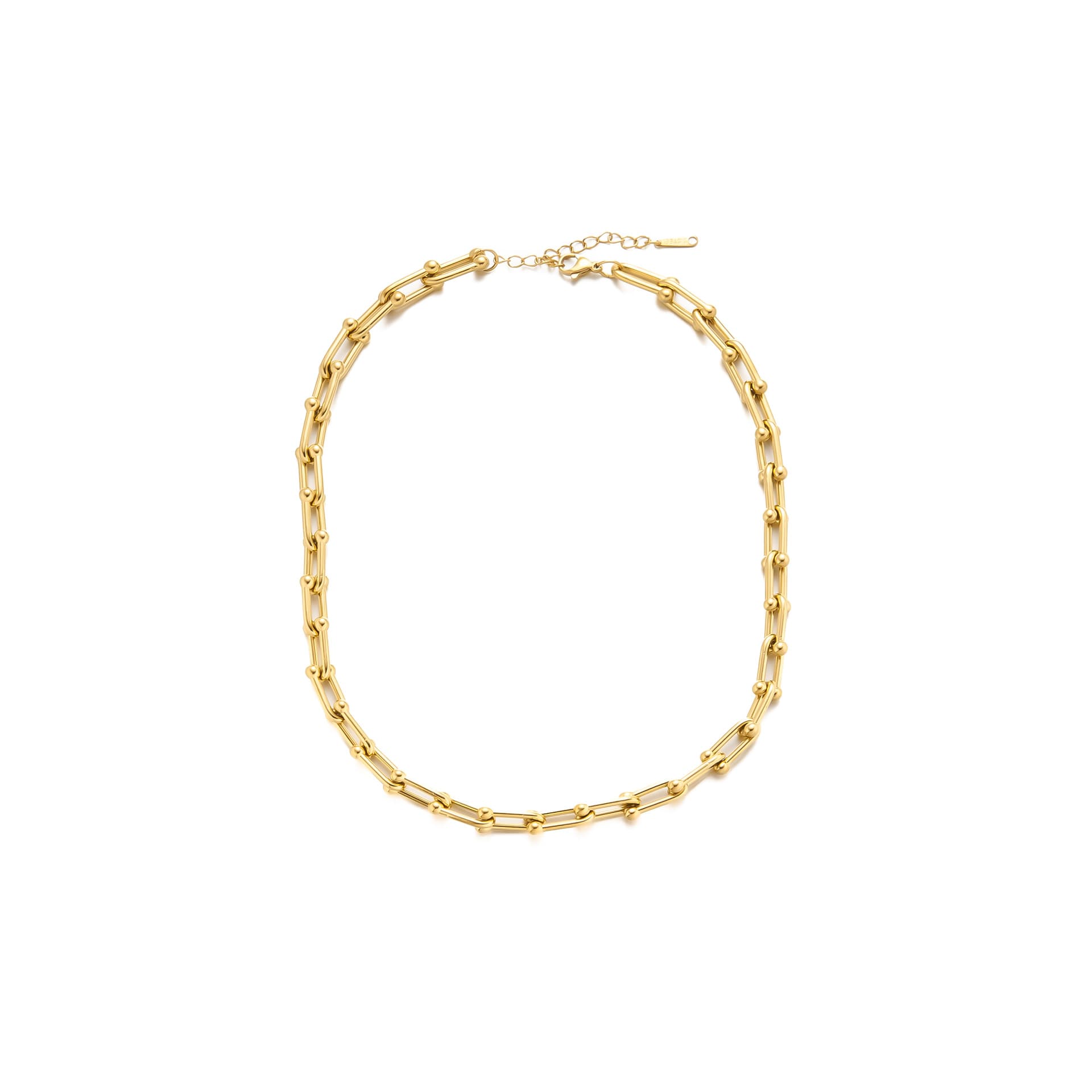 ネックレスチェーン 金色洗練チェーンリンクネックレス