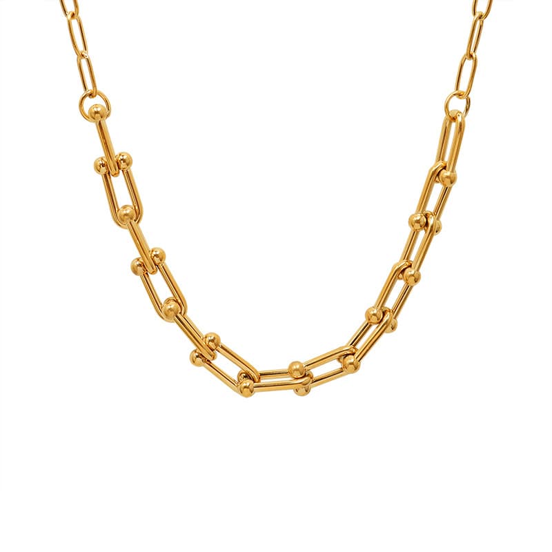 ネックレスチェーン 金色チェーンリンク洗練ネックレス