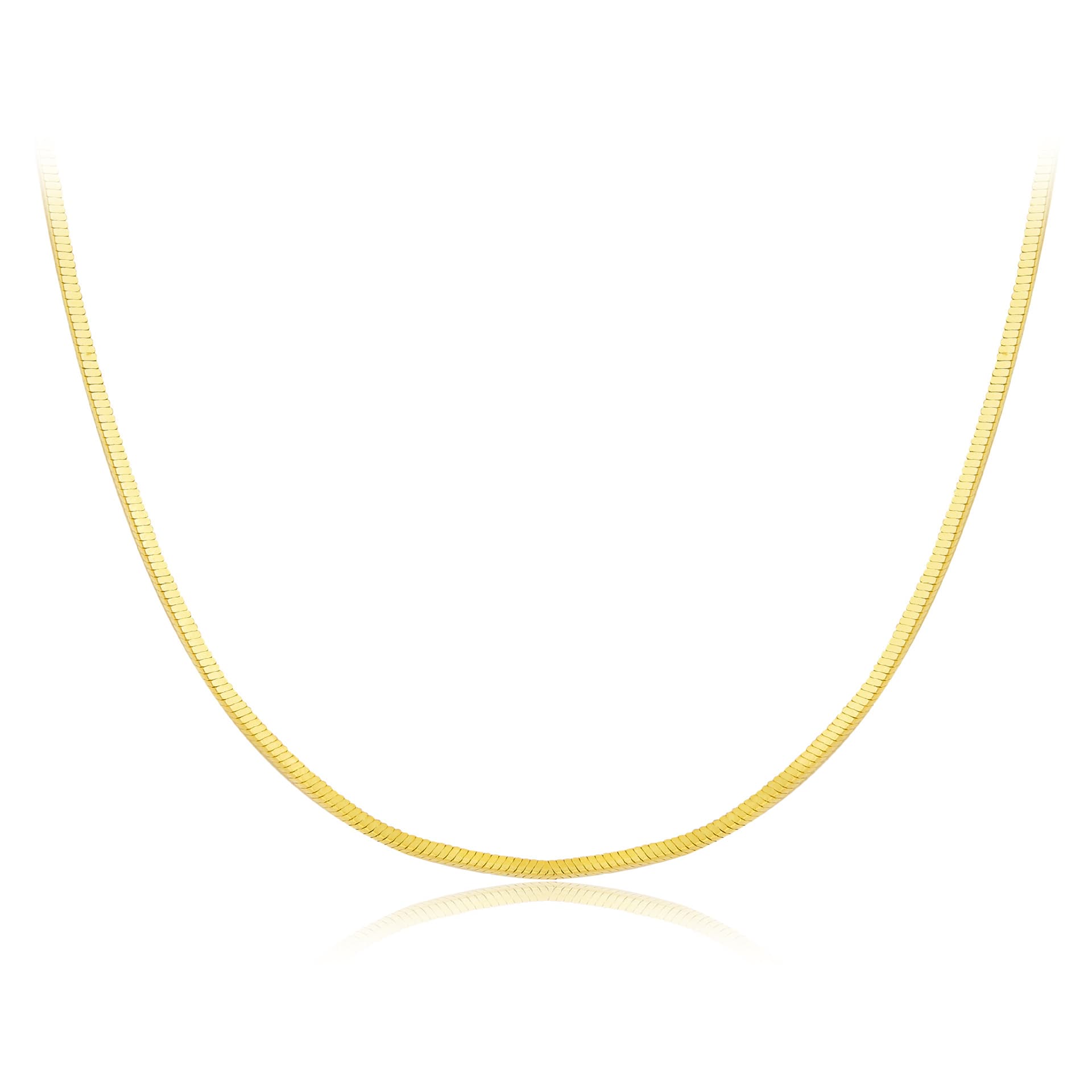 ネックレスチェーン 金色細身蛇腹チェーンネックレス