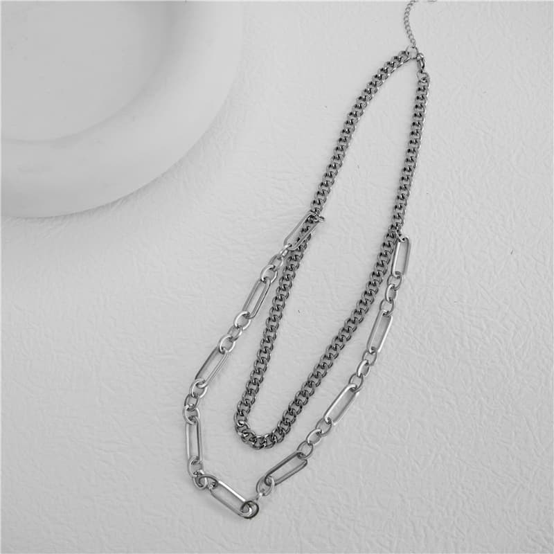 ネックレスチェーン 二連重ねステンレスチェーン