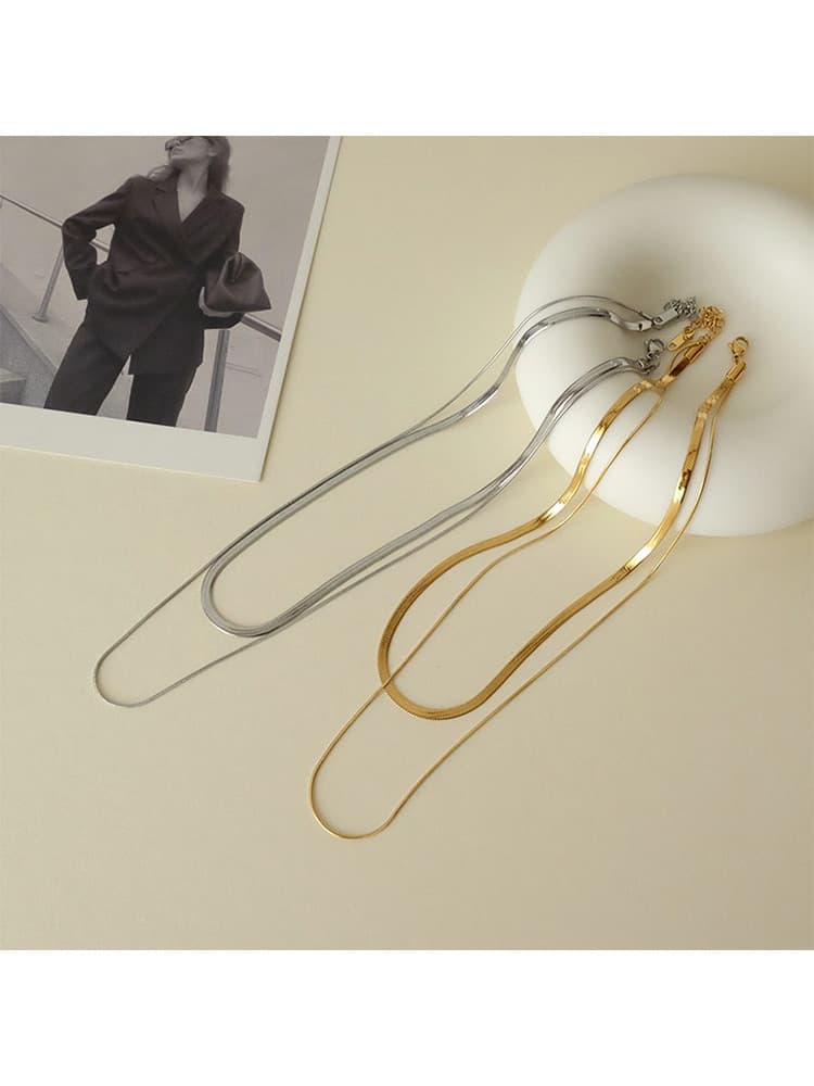 ネックレスチェーン 純鈦二重螺旋メッシュチェーン