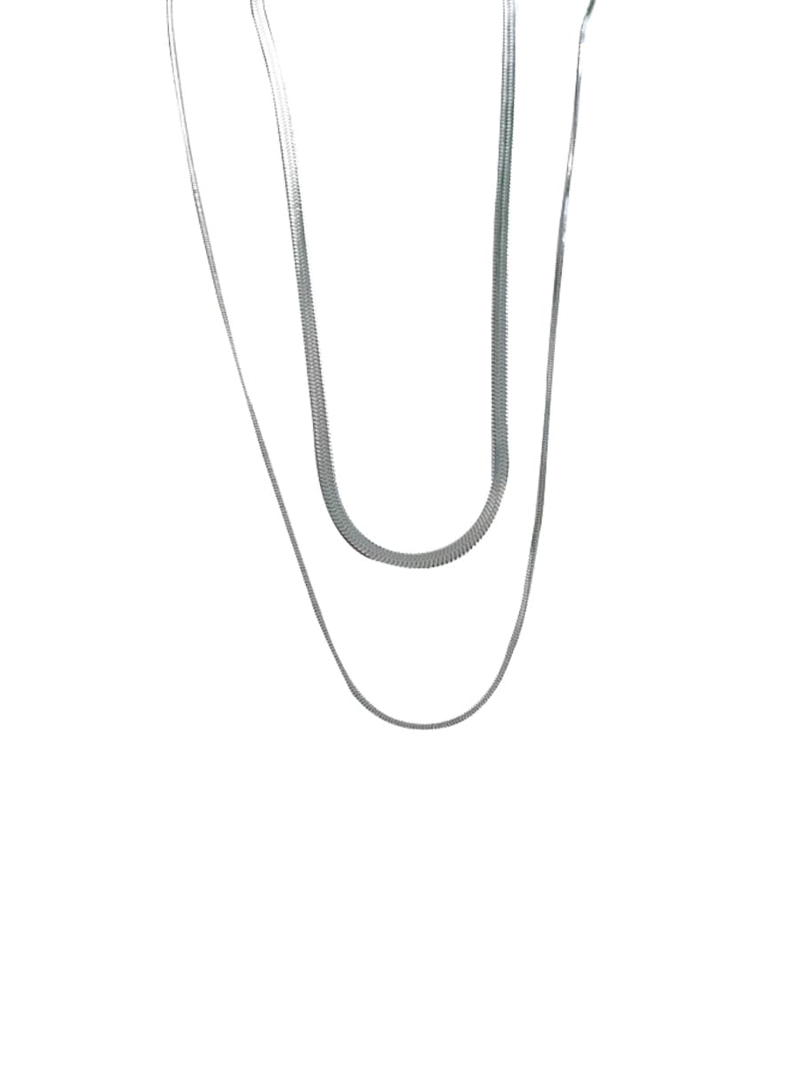 ネックレスチェーン 二連スネークチェーン