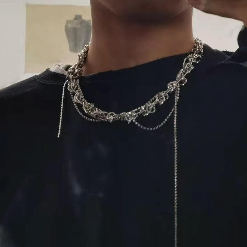 ネックレスチェーン 多層チェーン装飾ネックレス