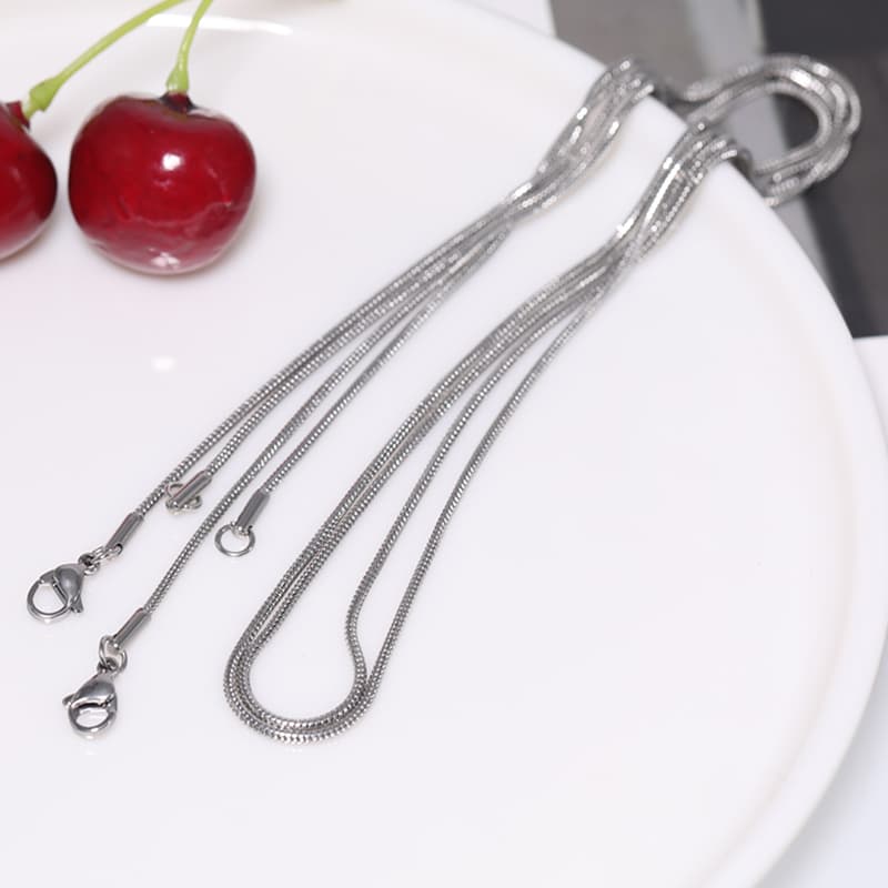 ネックレスチェーン 多重蛇行スネークチェーン