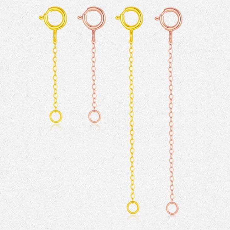 ネックレスチェーン 丸環繋ぎ長さ調節チェーン