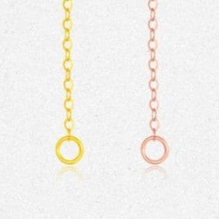 ネックレスチェーン 丸環繋ぎ長さ調節チェーン