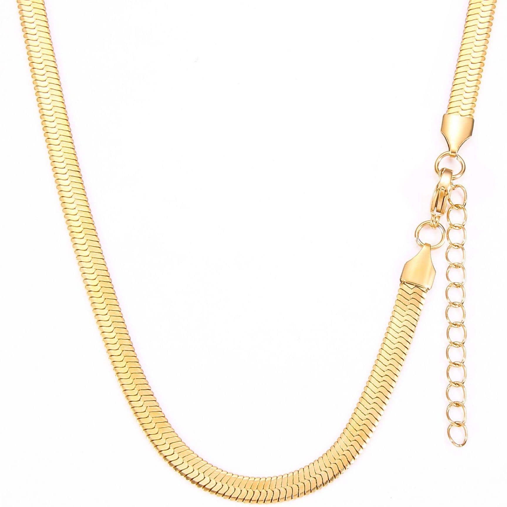 ネックレスチェーン 洗練された蛇行デザインチェーン