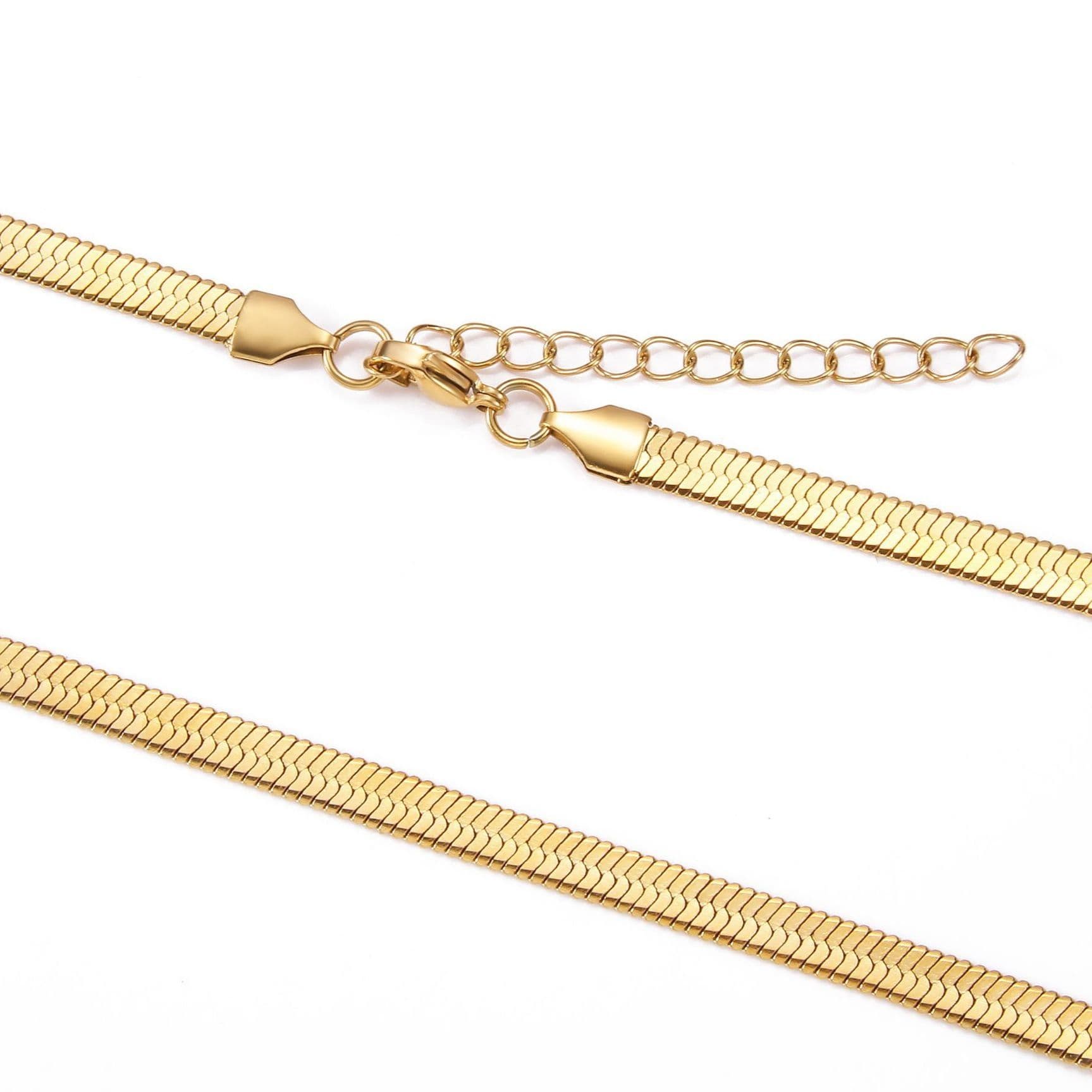 ネックレスチェーン 洗練された蛇行デザインチェーン