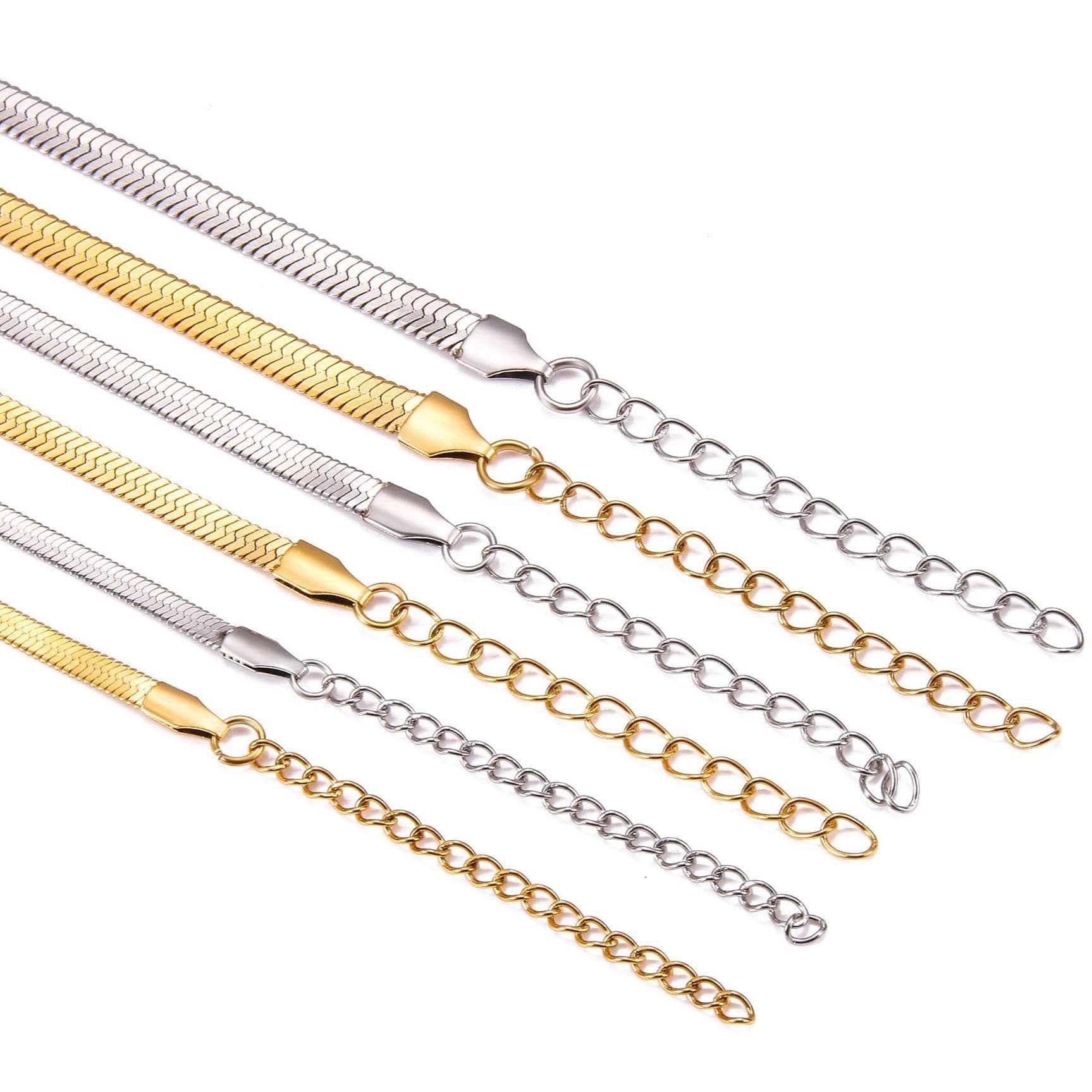 ネックレスチェーン 洗練された蛇行デザインチェーン