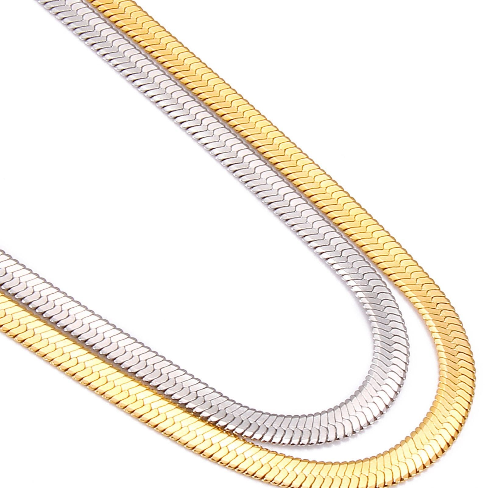 ネックレスチェーン 洗練された蛇行デザインチェーン