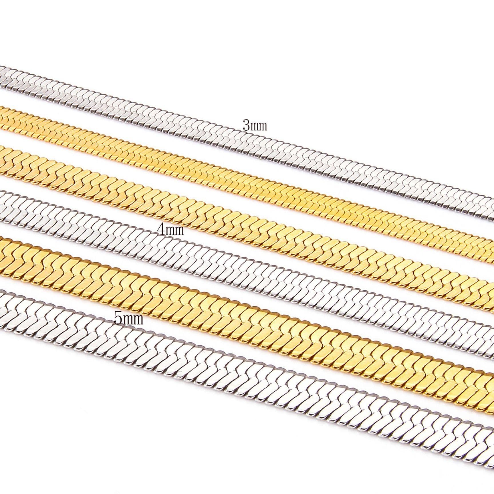 ネックレスチェーン 洗練された蛇行デザインチェーン