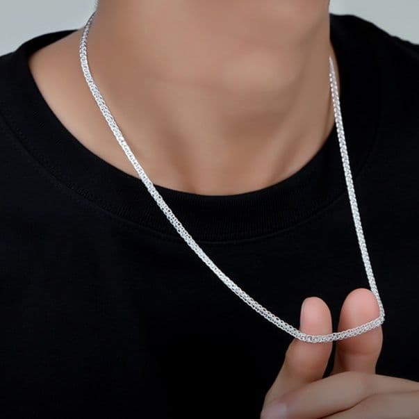ネックレスチェーン 洗練された編み込み龍骨チェーン
