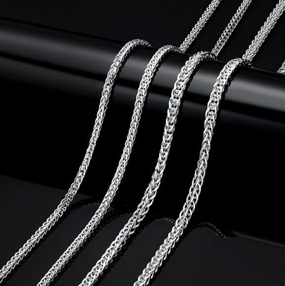 ネックレスチェーン 洗練された編み込み龍骨チェーン