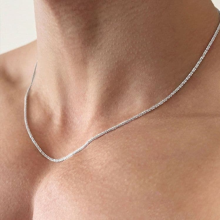 ネックレスチェーン 繊細な輝き 極細ロープチェーン
