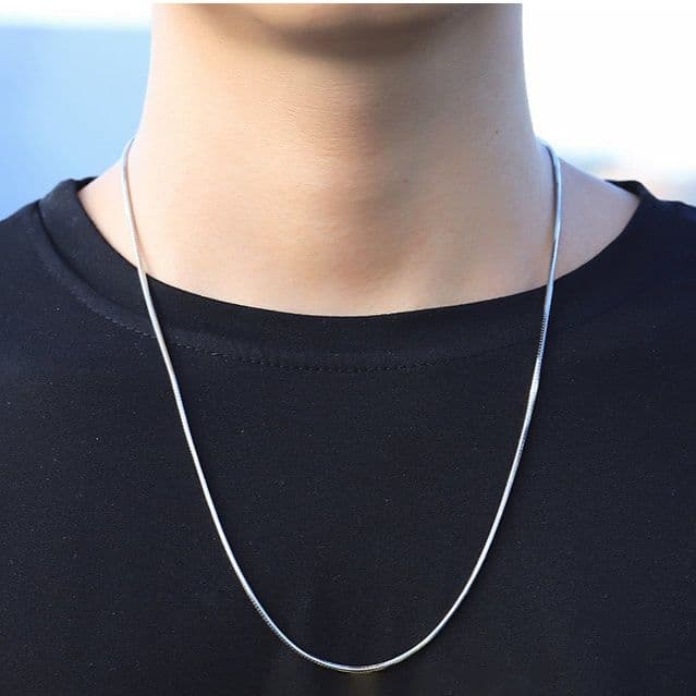 ネックレスチェーン スネークチェーン 艶やかな輝き