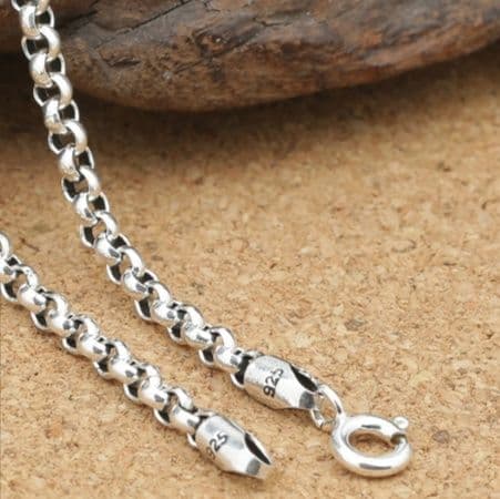 ネックレスチェーン 輝く丸環連鎖ネックレス