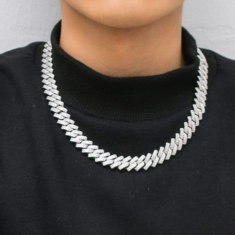 ネックレスチェーン 煌めきキューバンリンクチェーン