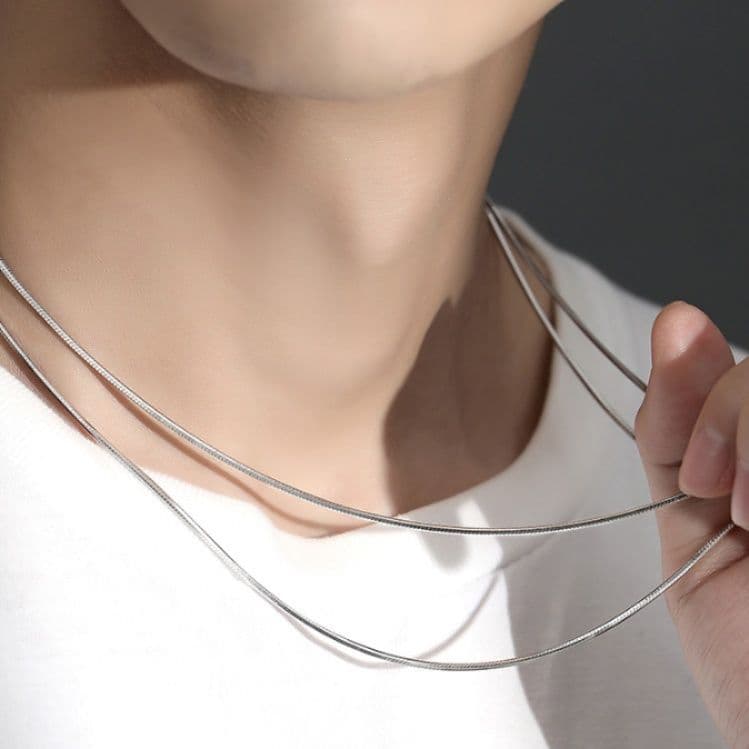 ネックレスチェーン 洗練された蛇腹細工のチェーン