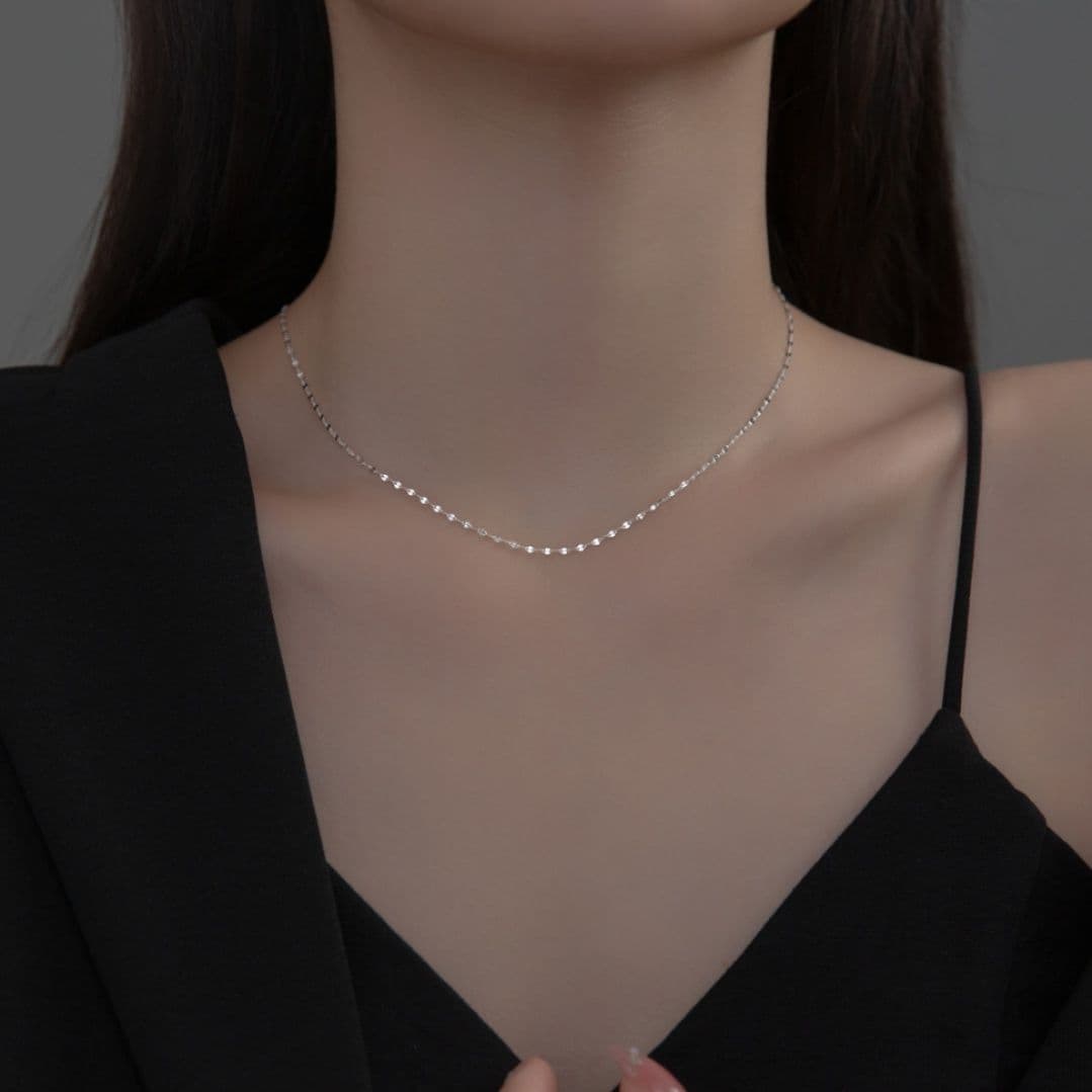 ネックレスチェーン 繊細な波光チェーン