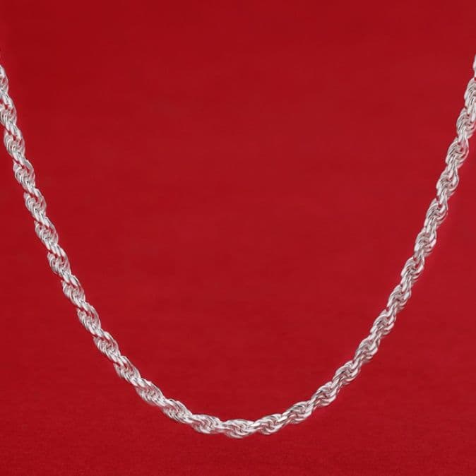 ネックレスチェーン 麻縄編み込み細身ネックレス