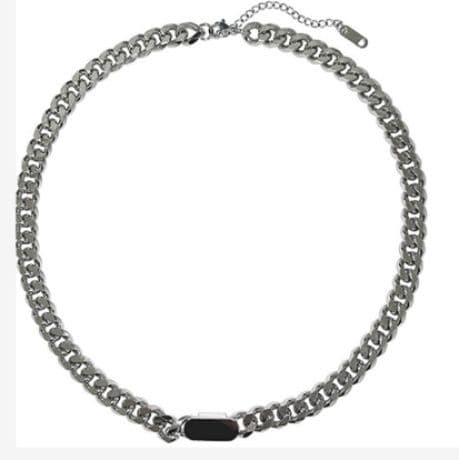 ネックレスチェーン 喜平プレート入りステンレスチェーン