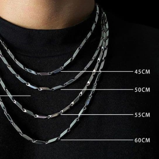 ネックレスチェーン 洗練長方形チェーン