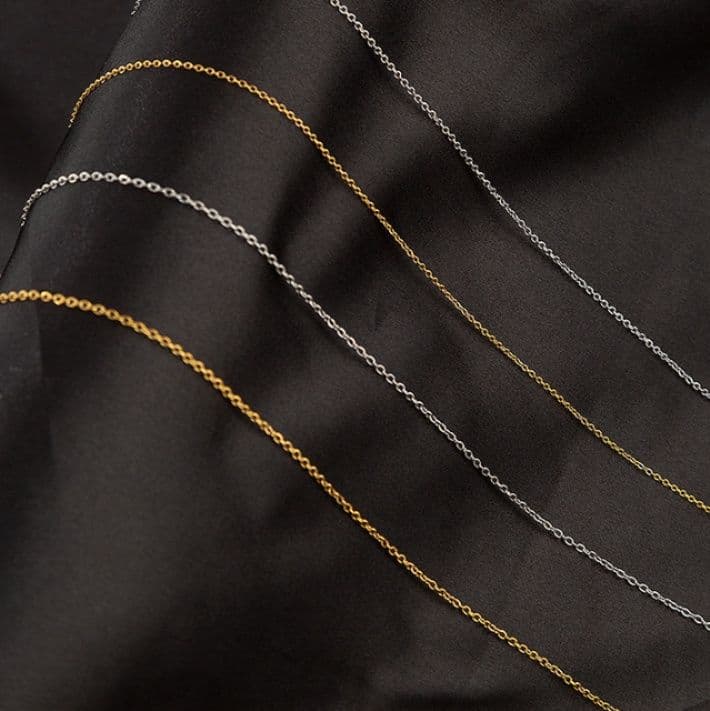 ネックレスチェーン 上質細身チェーン ステンレス