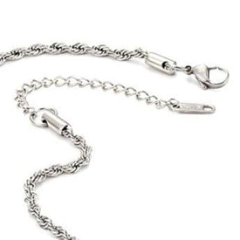 ネックレスチェーン ねじれ波紋ロープステンレスチェーン