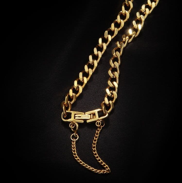 ネックレスチェーン 輝く喜び チタン鎖飾り