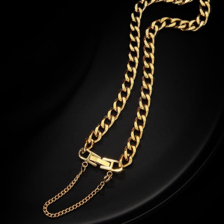 ネックレスチェーン 輝く喜び チタン鎖飾り