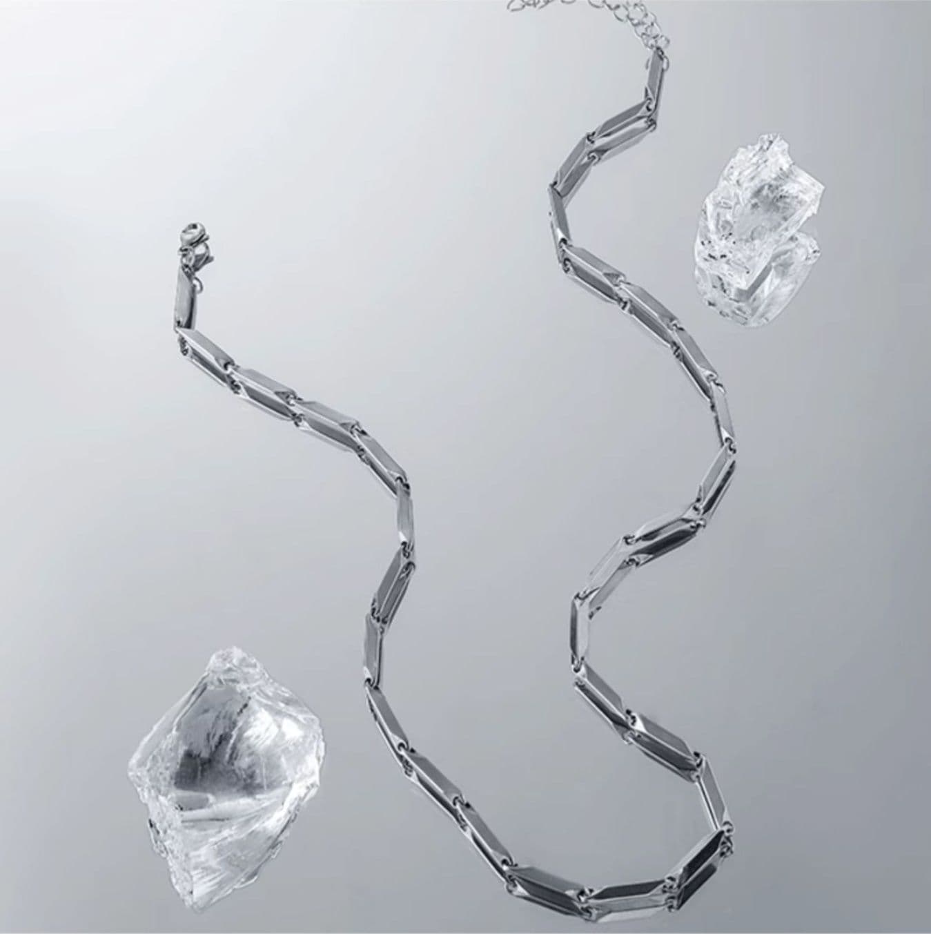 ネックレスチェーン 菱形つなぎチタンネックレス