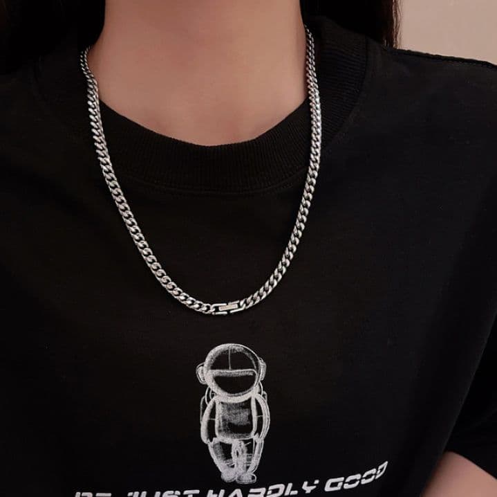 ネックレスチェーン 洗練キューバンリンク チタンチェーン