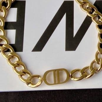 ネックレスチェーン 重厚感ある喜字モチーフチタンチェーン