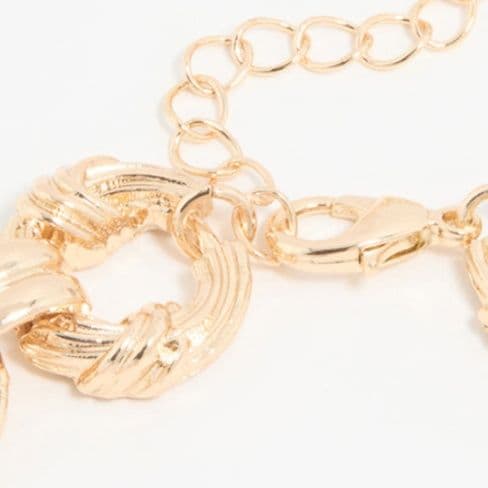 ネックレスチェーン 螺旋彫り輪繋ぎ華やかチェーン