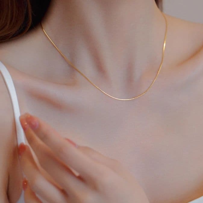 ネックレスチェーン 極細蛇骨チェーン