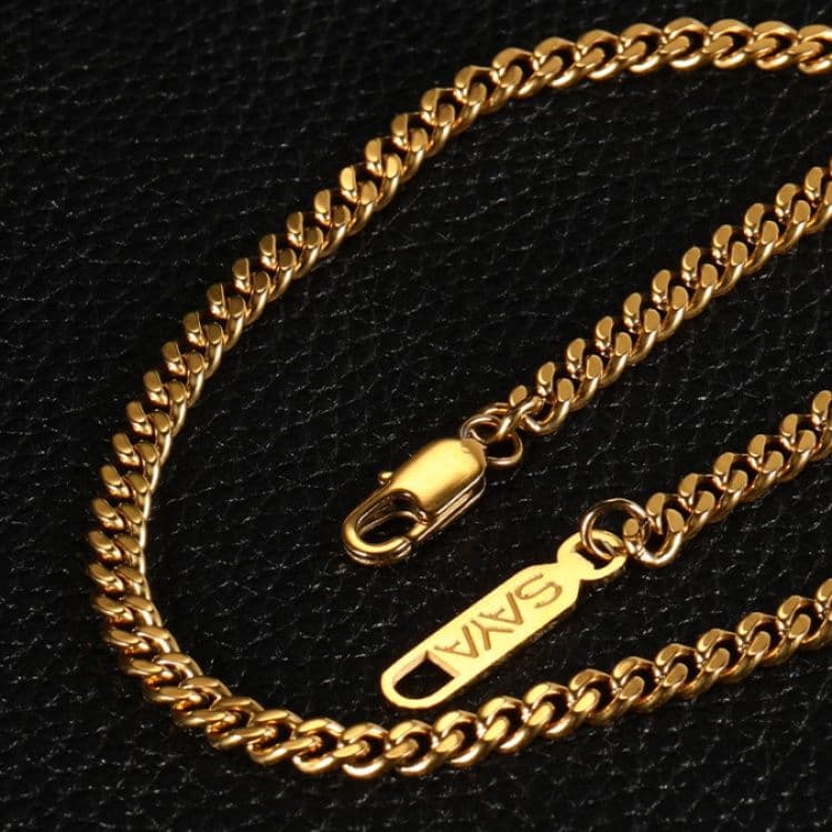 ネックレスチェーン 上品なキューバンリンクチェーン