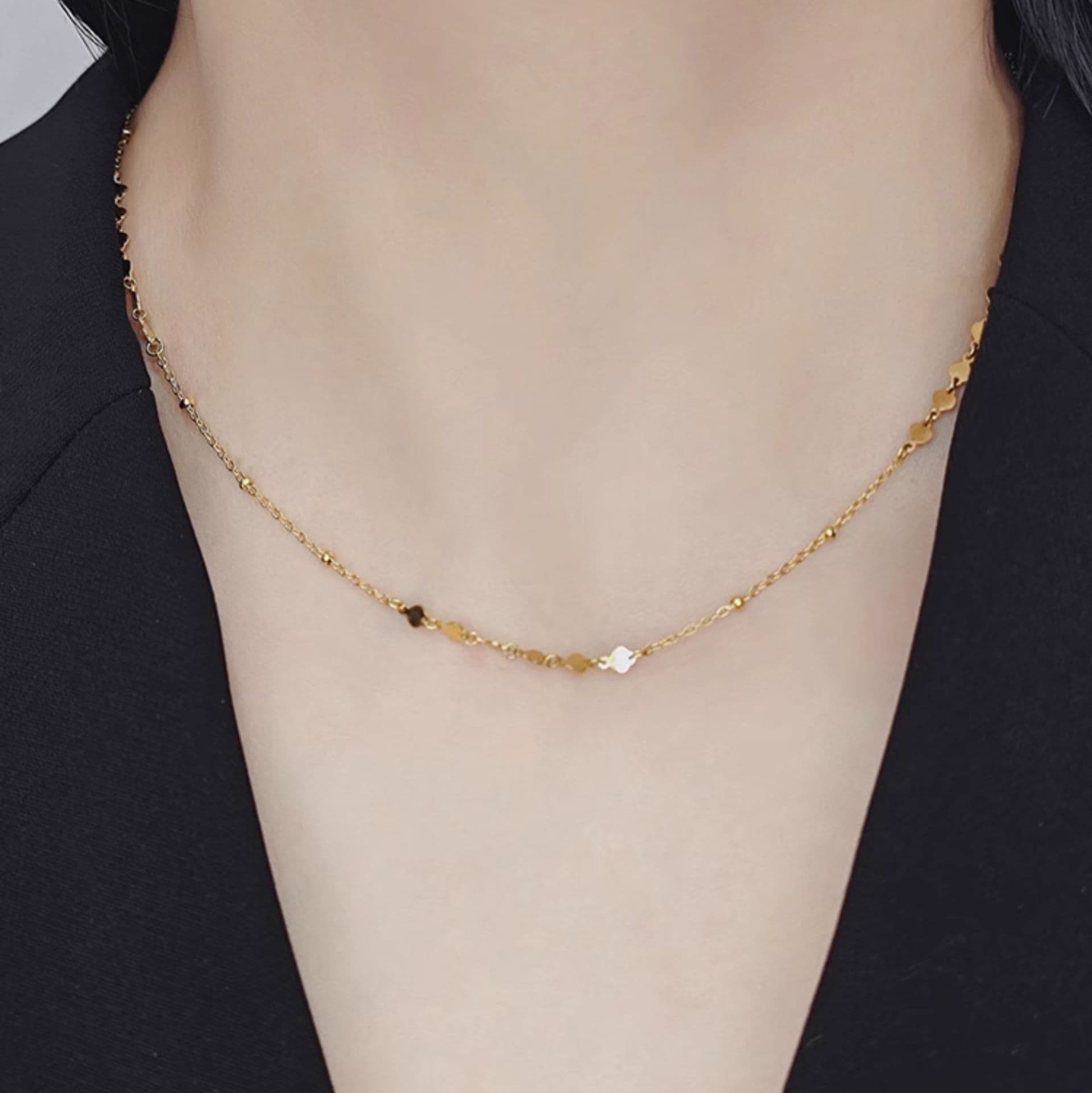 ネックレスチェーン 優美なひし形モチーフチェーン