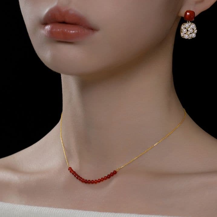 ネックレスチェーン 天然石アシンメトリーチェーン