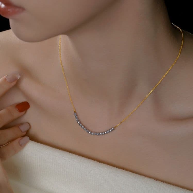 ネックレスチェーン 天然石アシンメトリーチェーン