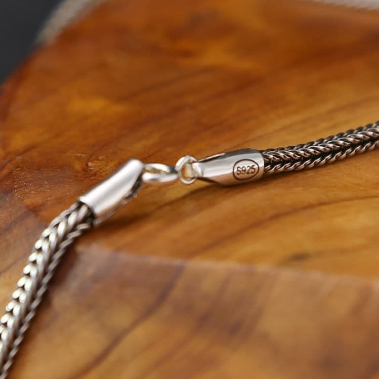 ネックレスチェーン 麦の穂編み込みチェーン