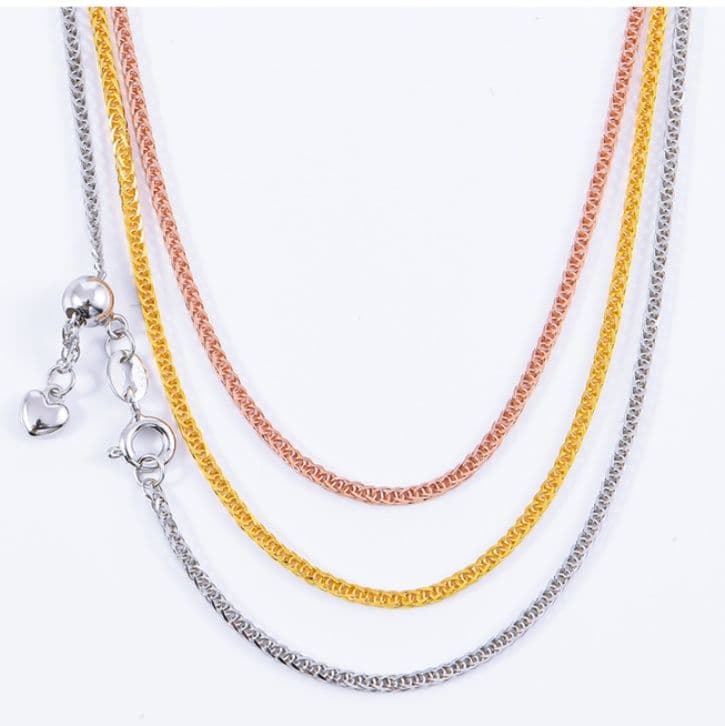 ネックレスチェーン 自由調節可能な蛇行デザインチェーン