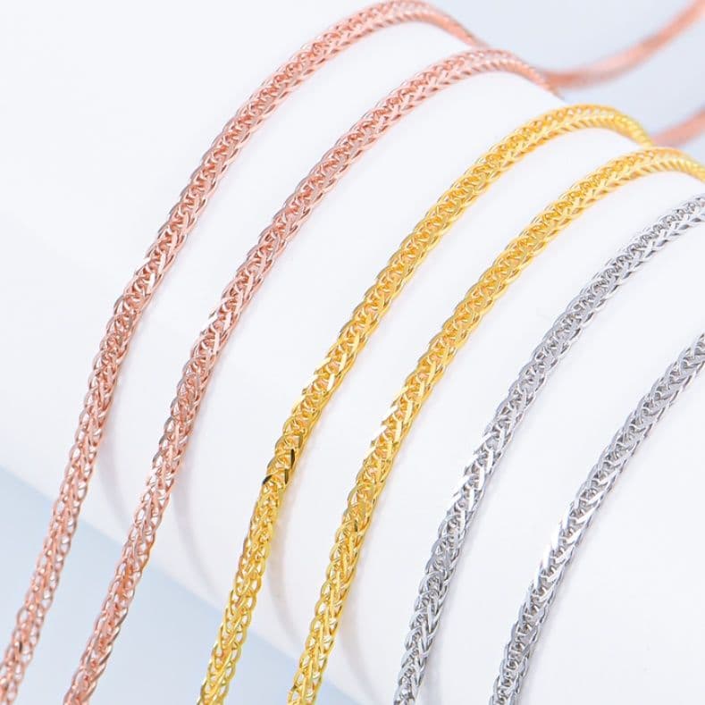 ネックレスチェーン 自由調節可能な蛇行デザインチェーン