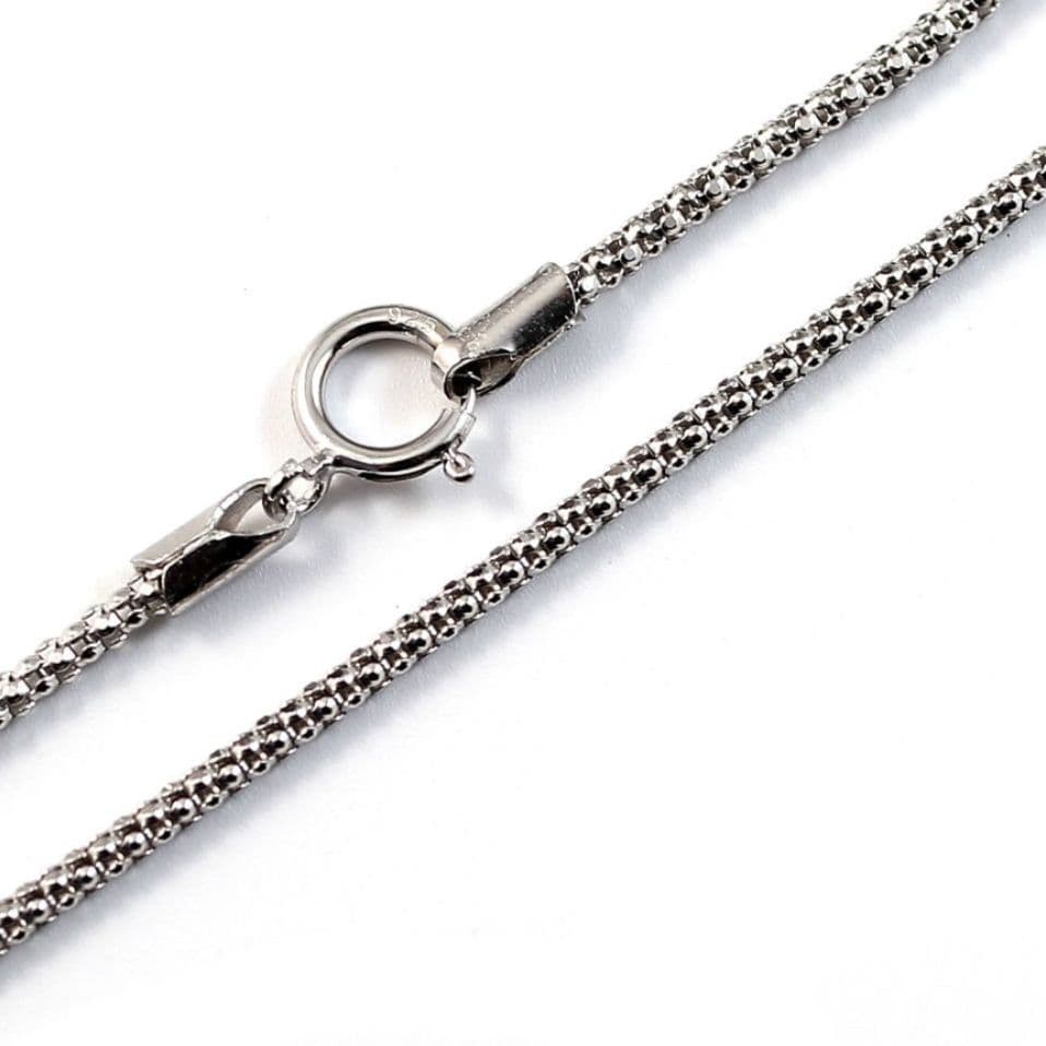 ネックレスチェーン 華奢な輝き 細粒ポップコーンチェーン