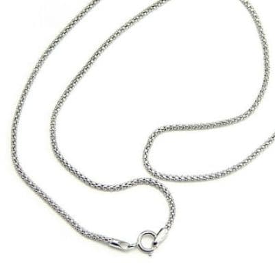 ネックレスチェーン 華奢な輝き 細粒ポップコーンチェーン