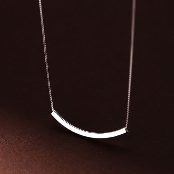 ネックレスチェーン 曲線美 洗練シンプルバーネックレス