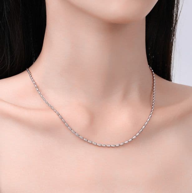 ネックレスチェーン 洗練された豆粒チェーン