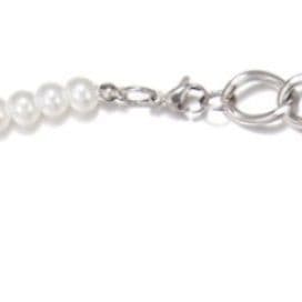 ネックレスチェーン パール＆チェーンコンビネックレス