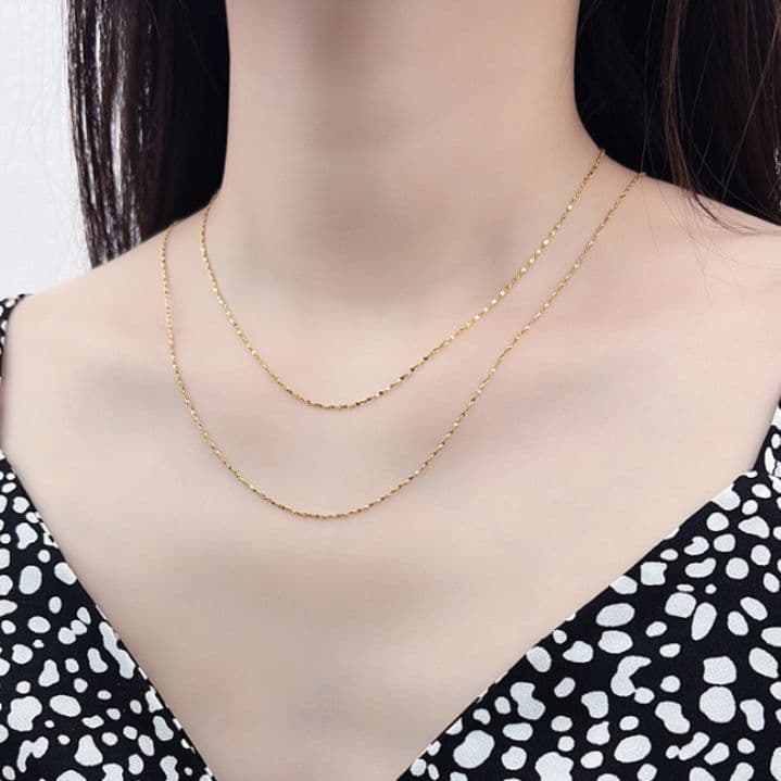 ネックレスチェーン 軽やかな煌めきチタンチェーン